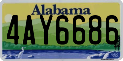 AL license plate 4AY6686