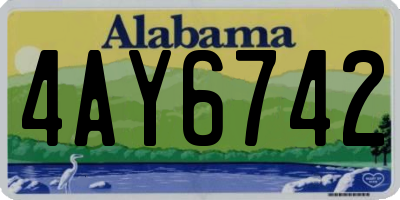 AL license plate 4AY6742