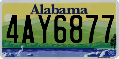 AL license plate 4AY6877