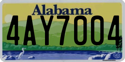 AL license plate 4AY7004