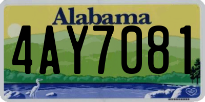 AL license plate 4AY7081
