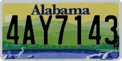 AL license plate 4AY7143