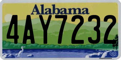 AL license plate 4AY7232