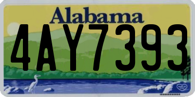 AL license plate 4AY7393