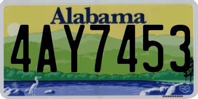 AL license plate 4AY7453