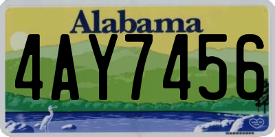 AL license plate 4AY7456