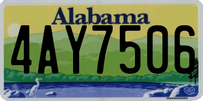 AL license plate 4AY7506