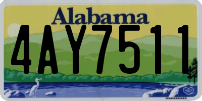 AL license plate 4AY7511