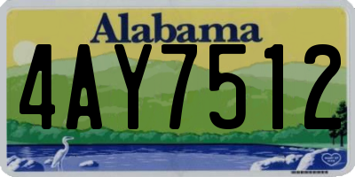 AL license plate 4AY7512