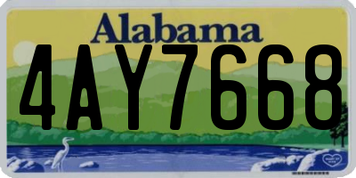 AL license plate 4AY7668