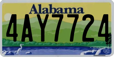 AL license plate 4AY7724