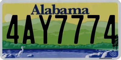 AL license plate 4AY7774