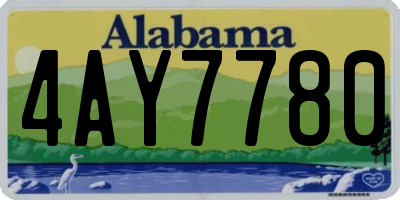 AL license plate 4AY7780