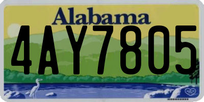 AL license plate 4AY7805