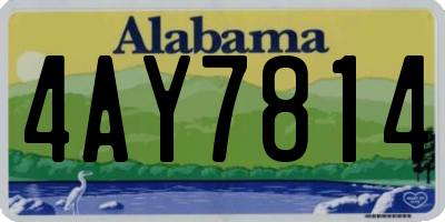 AL license plate 4AY7814