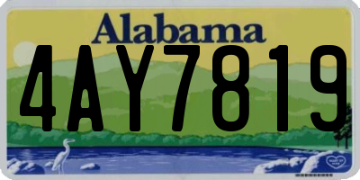 AL license plate 4AY7819