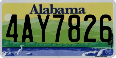 AL license plate 4AY7826