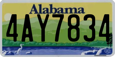 AL license plate 4AY7834
