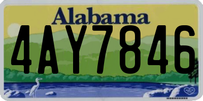 AL license plate 4AY7846