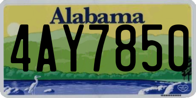 AL license plate 4AY7850
