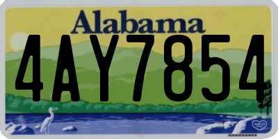 AL license plate 4AY7854