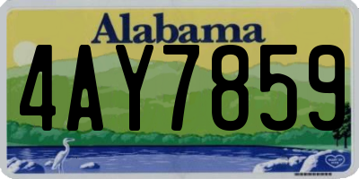 AL license plate 4AY7859