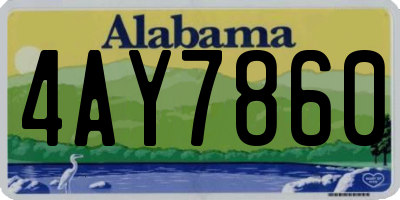 AL license plate 4AY7860
