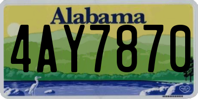 AL license plate 4AY7870