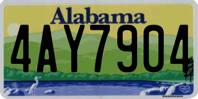 AL license plate 4AY7904