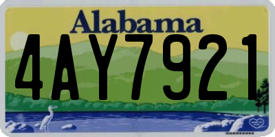 AL license plate 4AY7921