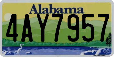 AL license plate 4AY7957