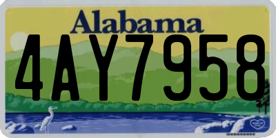 AL license plate 4AY7958