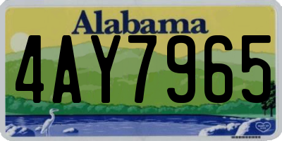 AL license plate 4AY7965