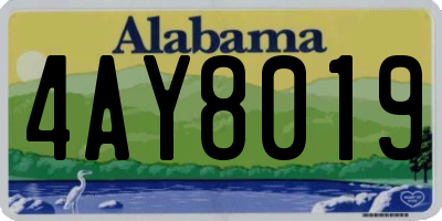 AL license plate 4AY8019