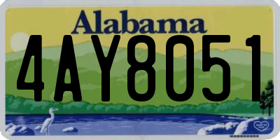 AL license plate 4AY8051