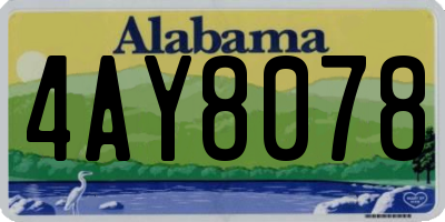 AL license plate 4AY8078