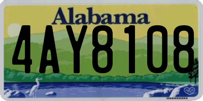 AL license plate 4AY8108
