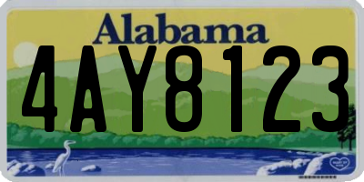AL license plate 4AY8123