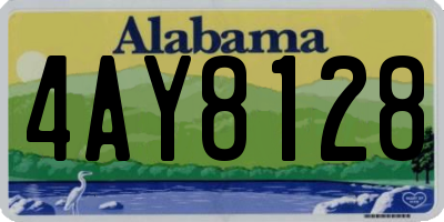 AL license plate 4AY8128