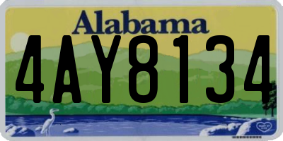 AL license plate 4AY8134