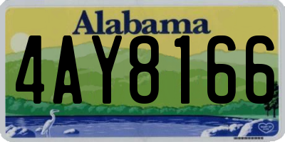 AL license plate 4AY8166