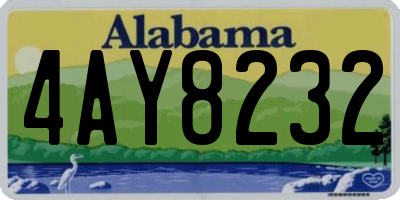 AL license plate 4AY8232