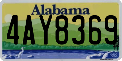 AL license plate 4AY8369