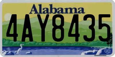 AL license plate 4AY8435