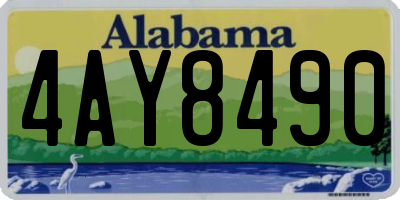 AL license plate 4AY8490