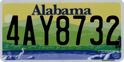 AL license plate 4AY8732