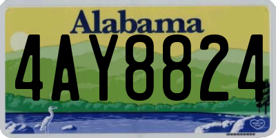 AL license plate 4AY8824