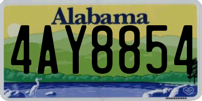 AL license plate 4AY8854