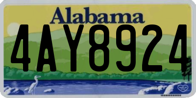 AL license plate 4AY8924