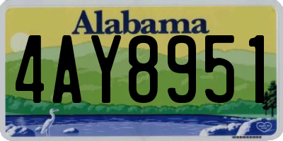 AL license plate 4AY8951